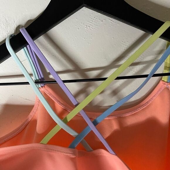 Justice Girl’s Strappy Back Tankini Top Size 12 - Picture 6 of 8